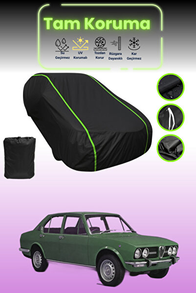 Dokaca Neo غطاء حماية للسيارة من القماش الأسود اللامع قماش مجدّل ألفا روميو ألفيتا متوافق مع السيارات