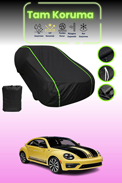 Dokaca Neo غطاء حماية من القماش للسيارة باللون الأسود النيون قماش مجدّل فولكس فاجن بيتل جي إس آر 2013 - 2014