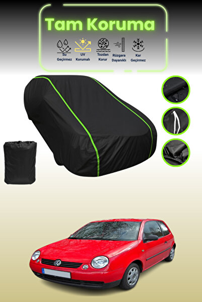 Dokaca Neo غطاء حماية للسيارة من القماش الأسود المتوافق مع سيارة فولكس فاجن لوبو قماش مجدّل