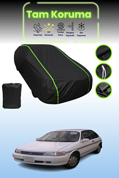 Dokaca Neo غطاء حماية للسيارة من القماش الأسود اللامع قماش مجدّل تويوتا كورسا...