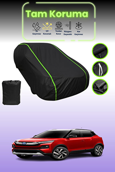 Dokaca Neo غطاء حماية للسيارة متوافق مع سيارة تويوتا أوربان كروزر هايريدر قماش مجدّل باللون الأسود النيون