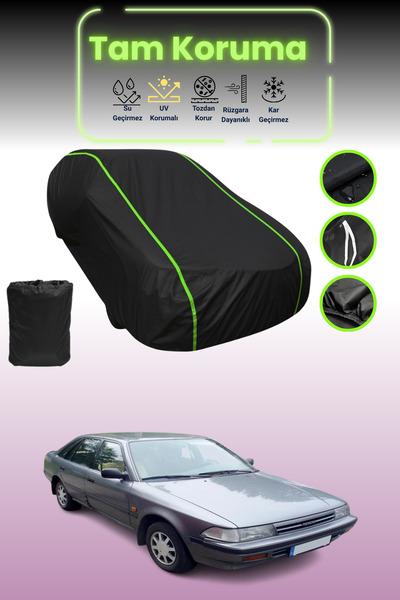 Dokaca Neo غطاء حماية للسيارة من القماش الأسود اللامع قماش مجدّل تويوتا كارين...