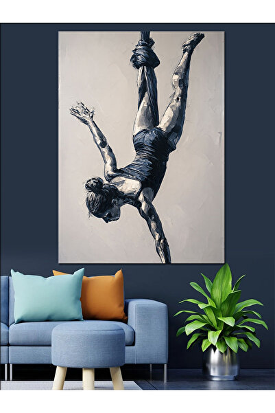 KanvasSepeti Acrobatică Pictură în ulei de înaltă calitate texturat Canvas Ca...