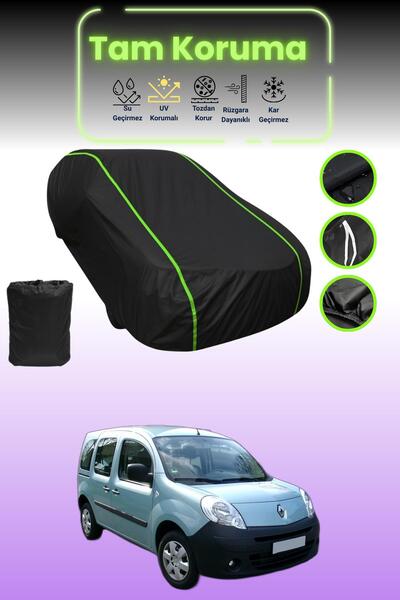 Dokaca Neo غطاء حماية للسيارة من القماش الأسود النيون قماش مجدّل متوافق مع سيارة رينو كانجو