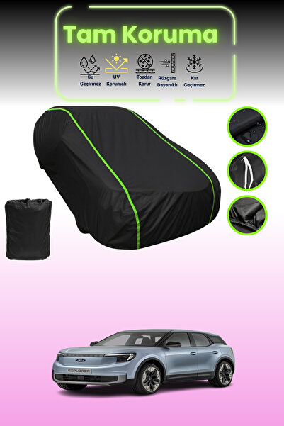 Dokaca Neo غطاء حماية للسيارة من القماش الأسود اللامع قماش مجدّل فورد إكسبلور...