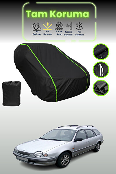 Dokaca Neo غطاء حماية للسيارة من القماش الأسود اللامع قماش مجدّل تويوتا كورول...