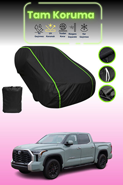Dokaca Neo غطاء حماية للسيارة متوافق مع سيارة تويوتا تندرا قماش مجدّل 3 كرو ماكس ذات السرير القياسي باللون الأسود النيون