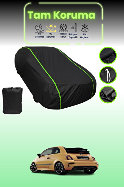 Dokaca Neo Black Neon Corded Fabric Fiat 595C Abarth 2016 - 2021 Compatible C...