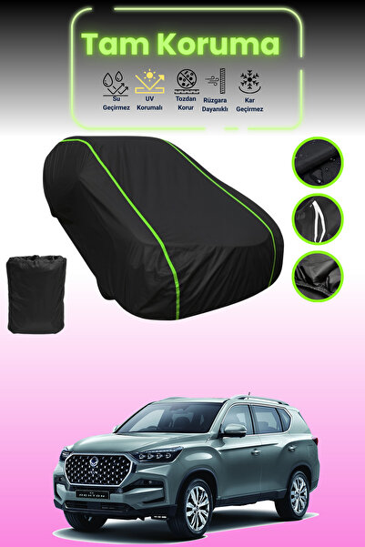 Dokaca Neo غطاء حماية للسيارة من القماش الأسود النيون قماش مجدّل كجم متوافق م...