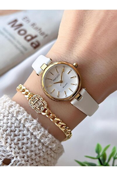 Ferrucci Women's Wristwatch+Bracelet Special Series Leather Cord Vs.Blkt.0741