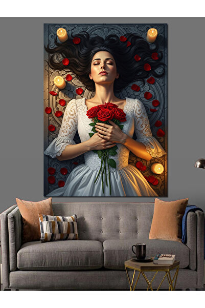 KanvasSepeti Trandafiri în interiorul vopselei în ulei de înaltă calitate d t...