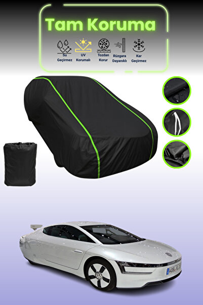 Dokaca Neo غطاء حماية للسيارة من القماش الأسود اللامع قماش مجدّل فولكس فاجن X...