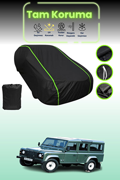 Dokaca Neo غطاء حماية للسيارة باللون الأسود النيون قماش مجدّل لاند روفر ديفندر 1101991 - 2007 متوافق مع غطاء حماية السيارة