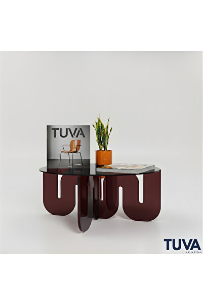 TUVA REKLAM SURREALIS - Şeffaf Pleksi Orta Sehpa | Modern Akrilik Dekoratif Sehpa – TUVA Collection