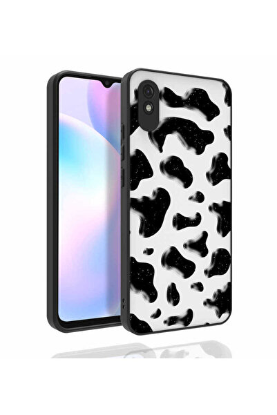 HarmonyAura غطاء حماية للكاميرا منقوش لهاتف ريدمي 9A، غطاء لامع HRMN نورا - NO2