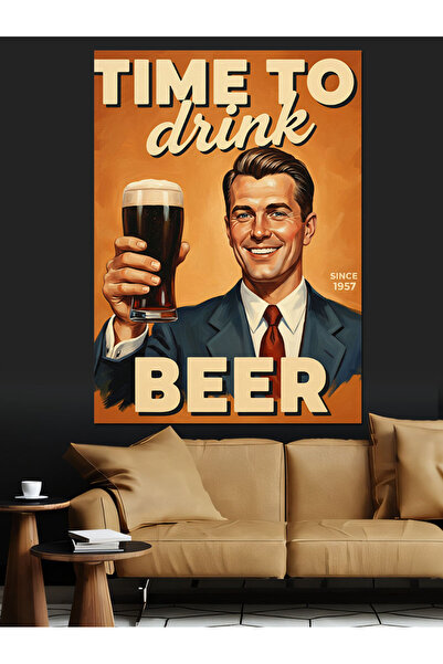 KanvasSepeti Omul care bea bere Pictură în ulei de înaltă calitate d texturat...