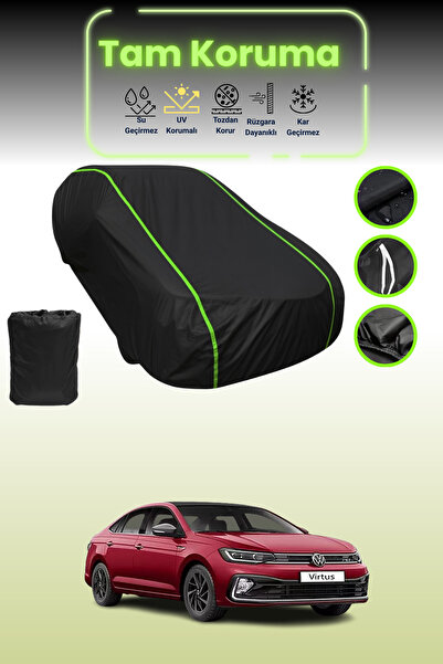 Dokaca Neo غطاء حماية للسيارة من القماش الأسود النيون قماش مجدّل متوافق مع سي...