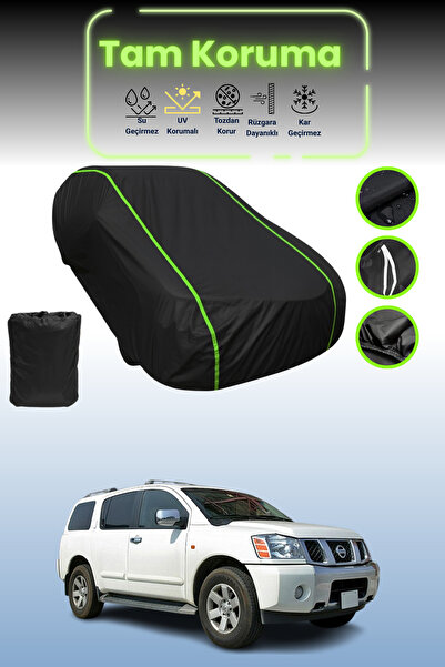 Dokaca Neo غطاء حماية للسيارة من القماش الأسود اللامع قماش مجدّل نيسان أرمادا...