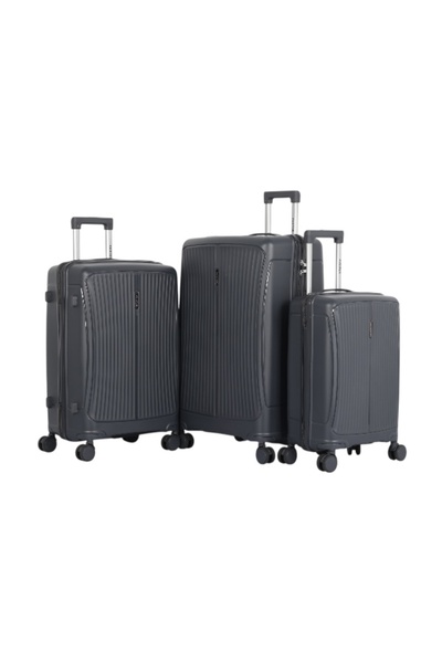 AVIATOR Luxury and complete travel bag set – 3 pieces made of durable, break-resistant polypropylene