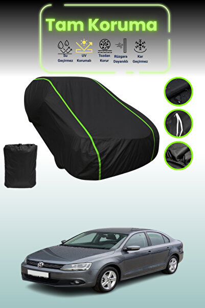 Dokaca Neo غطاء حماية من القماش للسيارة باللون الأسود النيون قماش مجدّل فولكس فاجن جيتا 2010 - 2014