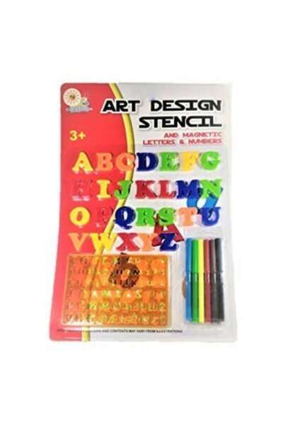 Toy Litere și numere magnetice cu pixuri de contur pentru scrierea formelor