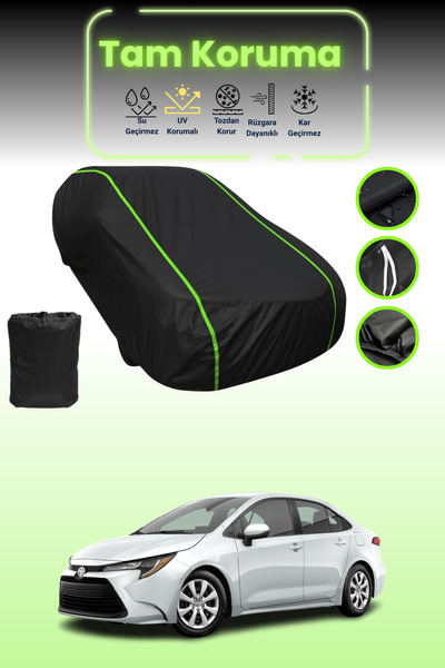 Dokaca Neo غطاء حماية للسيارة من القماش الأسود اللامع قماش مجدّل متوافق مع تو...