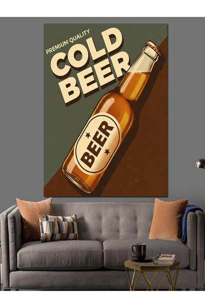 KanvasSepeti Soğuk Bira Retro Pictură în ulei de înaltă calitate texturat Pân...