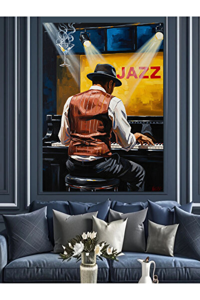 KanvasSepeti Πλήκτρα πιάνου Υψηλής ποιότητας ελαιογραφία Με υφή Καμβάς ζωγραφ...