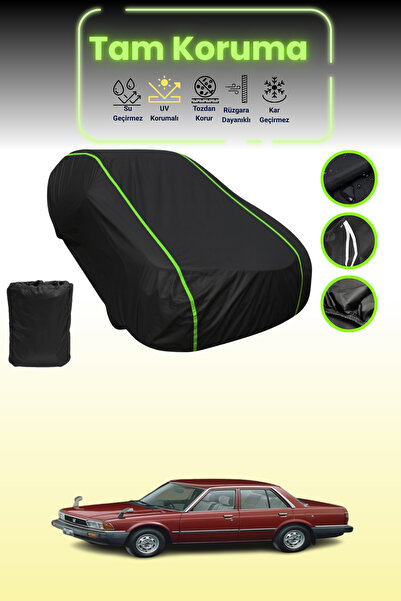 Dokaca Neo غطاء حماية للسيارة متوافق مع سيارة هوندا أكورد قماش مجدّل ذات الأربعة أبواب من 1981 إلى 1985 باللون الأسود النيون