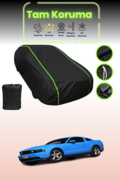 Dokaca Neo غطاء حماية للسيارة من القماش الأسود اللامع قماش مجدّل فورد موستانج...