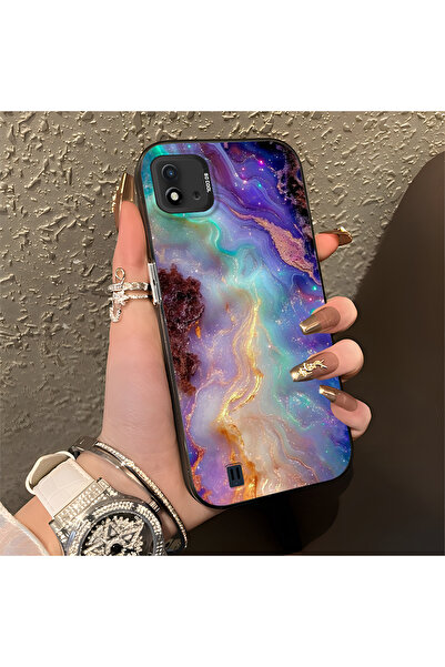 Hontinga حافظة متوافقة مع هاتف Realme C20/C20A، حافظة هاتف صلبة مضادة للسقوط،...