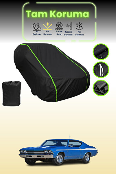 Dokaca Neo غطاء حماية للسيارة باللون الأسود النيون قماش مجدّل شيفروليه شيفيل سوبر سبورت 1969 - 1977