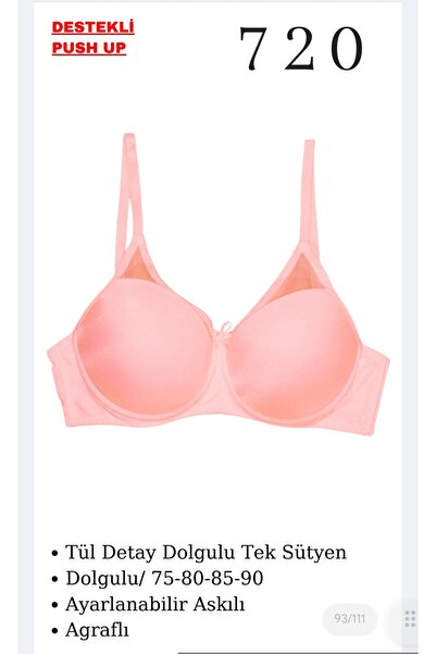 CHARM Tılsım Lingerie Women's Tulle Detailed Padded Single Bra