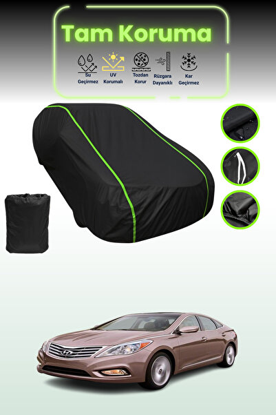 Dokaca Neo غطاء حماية للسيارة من القماش الأسود اللامع قماش مجدّل متوافق مع سيارة هيونداي جرانديور/أزيرا 5