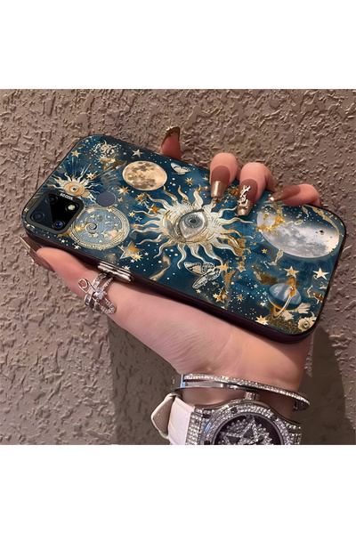 Hontinga حافظة هاتف متوافقة مع هاتف Realme C25 ذات ظهر صلب ومضادة للسقوط من S...