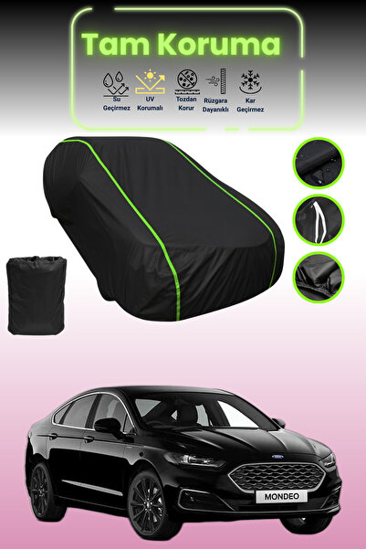 Dokaca Neo غطاء حماية للسيارة من القماش الأسود اللامع قماش مجدّل فورد مونديو ...