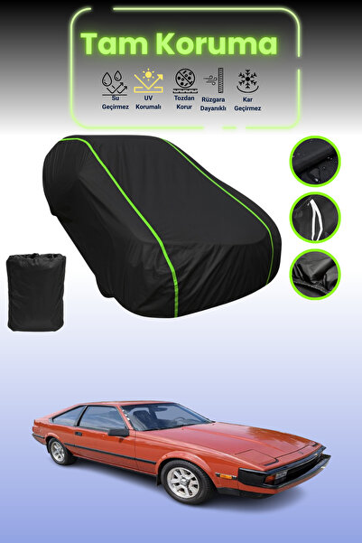 Dokaca Neo غطاء حماية للسيارة من القماش الأسود اللامع قماش مجدّل تويوتا سيليكا سوبرا 2 متوافق مع غطاء حماية السيارة من القماش