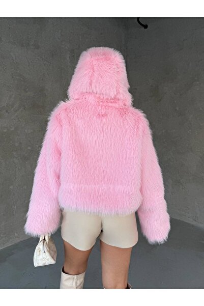 Kedi Fashion Kapşonlu kürk