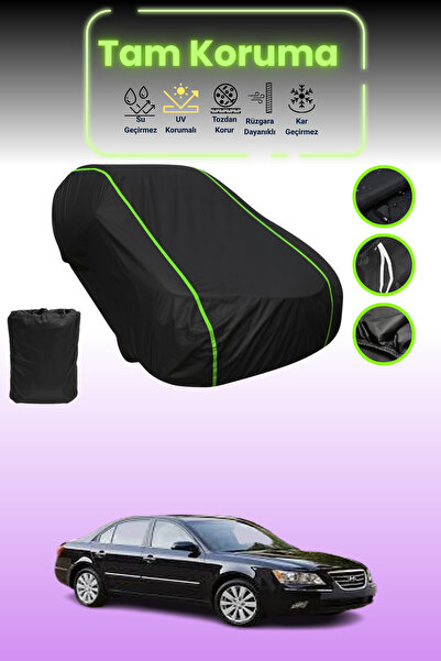 Dokaca Neo غطاء حماية للسيارة من القماش الأسود اللامع قماش مجدّل متوافق مع سيارة هيونداي سوناتا 5