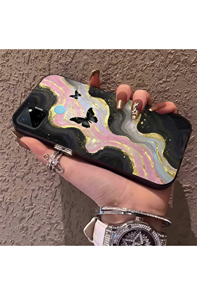 Hontinga حافظة هاتف متوافقة مع هاتف Realme C21Y/C25Y، حماية للكاميرا، ظهر صلب...