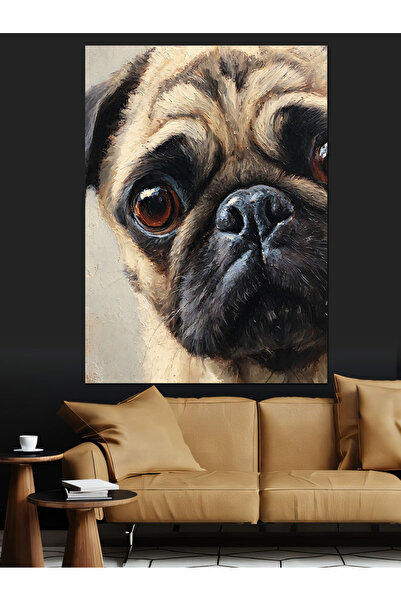 KanvasSepeti Cute Fluffy Pictură în ulei de înaltă calitate texturat Canvas C...