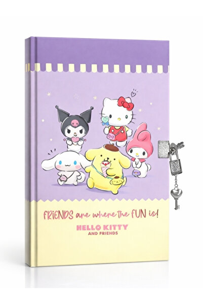 KESKİN COLOR HELLO KITTY ve Arkadaşları Kilitli Hatıra Defteri | A5 | 96 Yapr...
