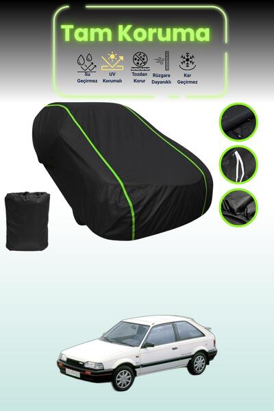 Dokaca Neo غطاء حماية للسيارة من القماش الأسود اللامع قماش مجدّل مازدا 323 3 ...