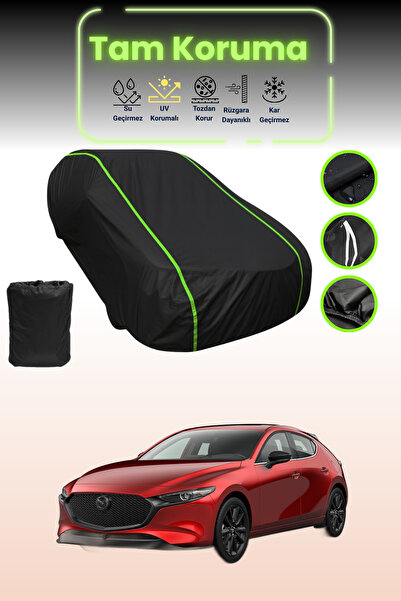 Dokaca Neo غطاء حماية للسيارة من القماش الأسود اللامع قماش مجدّل مازدا 3 4 ها...