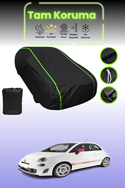 Dokaca Neo Black Neon Corded Fabric Fiat 500 Abarth 2008 - 2021 Compatible Ca...