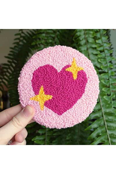 Goong 2-Piece Punch Car Coaster - Heart Pattern