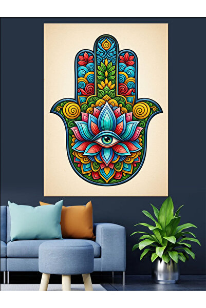 KanvasSepeti Colorat Fatma'Nın Pictură în ulei de înaltă calitate texturat Ca...