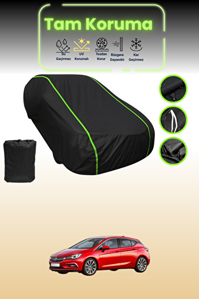 Dokaca Neo غطاء حماية من القماش للسيارة باللون الأسود النيون قماش مجدّل متوافق مع سيارة أوبل أسترا كيه سبورتس تورير