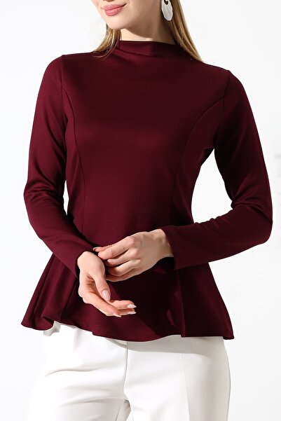 Sabr Polyviskon Mock Neck Basic Blouse – Casual and Comfortable