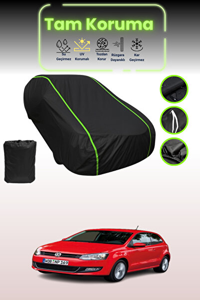 Dokaca Neo غطاء حماية للسيارة باللون الأسود النيون قماش مجدّل فولكس فاجن بولو...